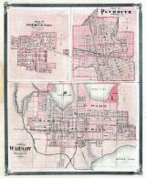 Pierceton, Plymouth, Warsaw, Indiana State Atlas 1876